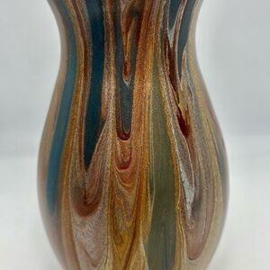 Artisan Swirl Vase - Earth Tones